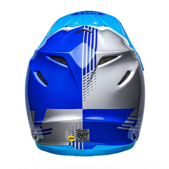 Bell Moto-9 MIPS Motocross Helmet (Blue/Silver, UK Size: XL (60-61cm))