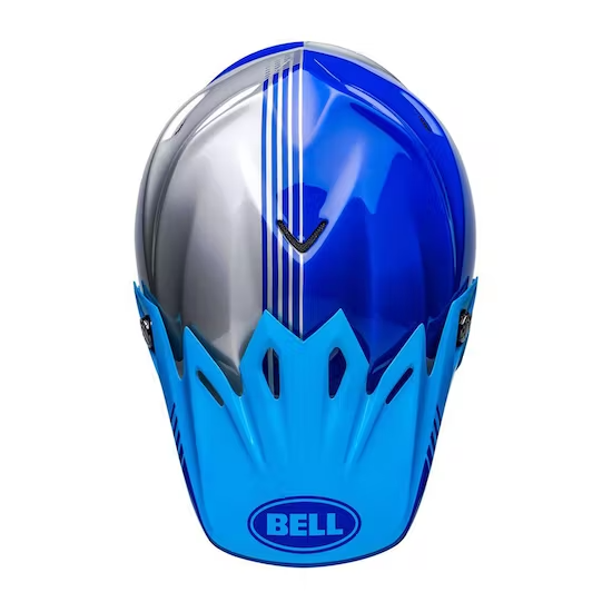 Bell Moto-9 MIPS Motocross Helmet (Blue/Silver, UK Size: XL (60-61cm))