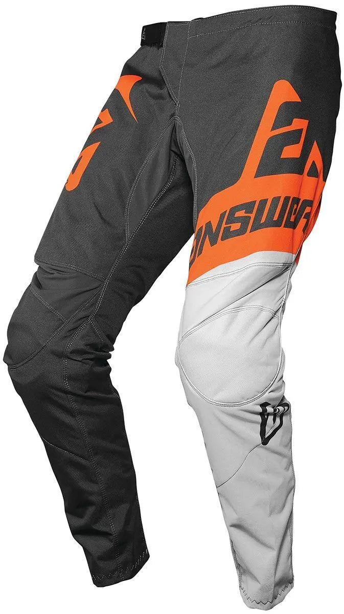 Answer Syncron Youth Motocross Pants (Charcoal/Gray/Orange, UK Size: Y24)