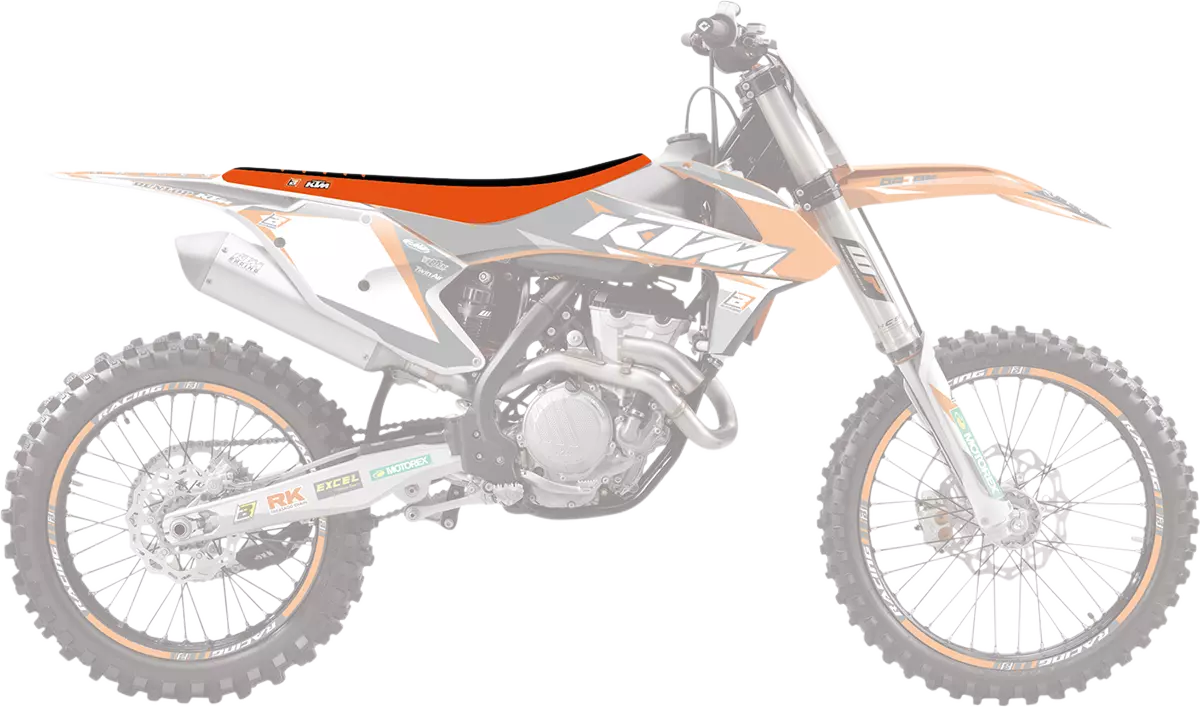 KTM Replacement Seat Cover - Blackbird Double Grip 3 for KTM EXC/SX/SXF (2016-2019) - Orange/Black