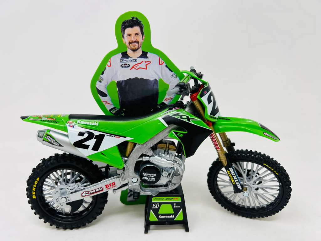 1:12 Jason Anderson Factory Kawasaki KX450 MX Dye-Cast Toy Model