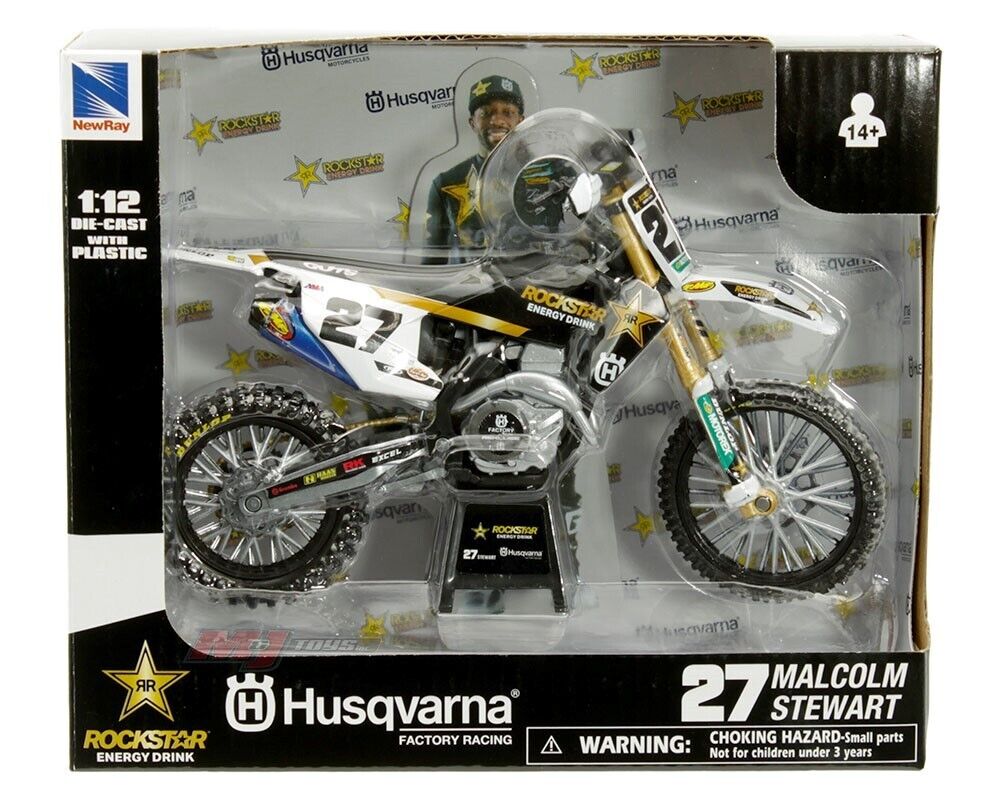 1:12 Malcolm Stewart #27 Rockstar Energy Scale Model (Husqvarna FC 450)