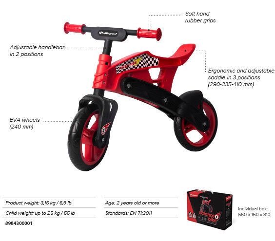 Polisport Balance Bike (Red | Youth)