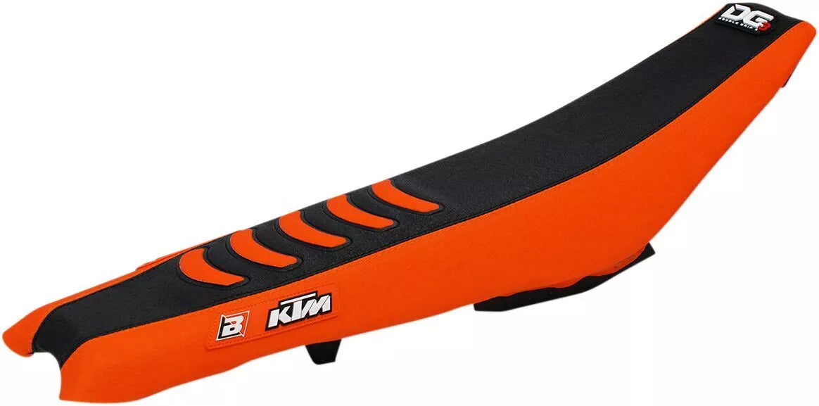 KTM Replacement Seat Cover - Blackbird Double Grip 3 for KTM EXC/SX/SXF (2016-2019) - Orange/Black