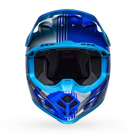 Bell Moto-9 MIPS Motocross Helmet (Blue/Silver, UK Size: XL (60-61cm))