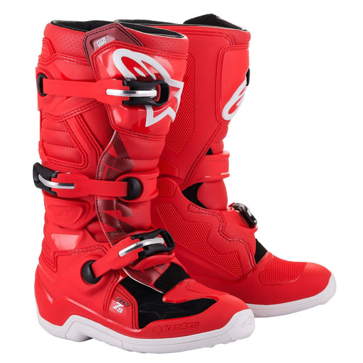 Alpinestars Tech 7S Youth Motocross Boots (Red) UK Size 5
