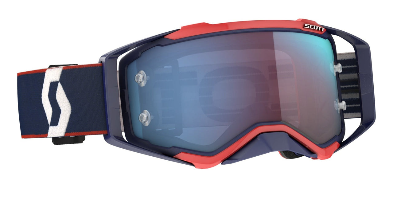 Scott prospect Motocross Goggles (Blue/Red/Blue Chrome Lens)