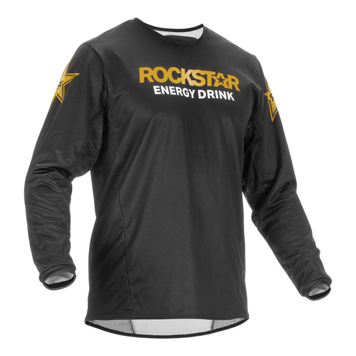 Fly Racing 2022 Kinetic Rockstar Motocross Jersey (Black/Gold)