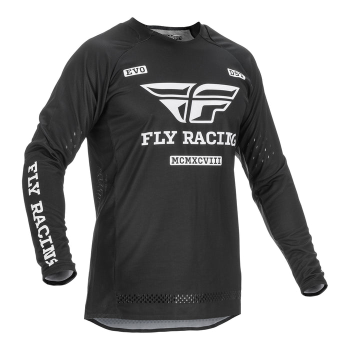 Fly Racing 2022 Evolution DST Adult Motocross Jersey (Black/White) front
