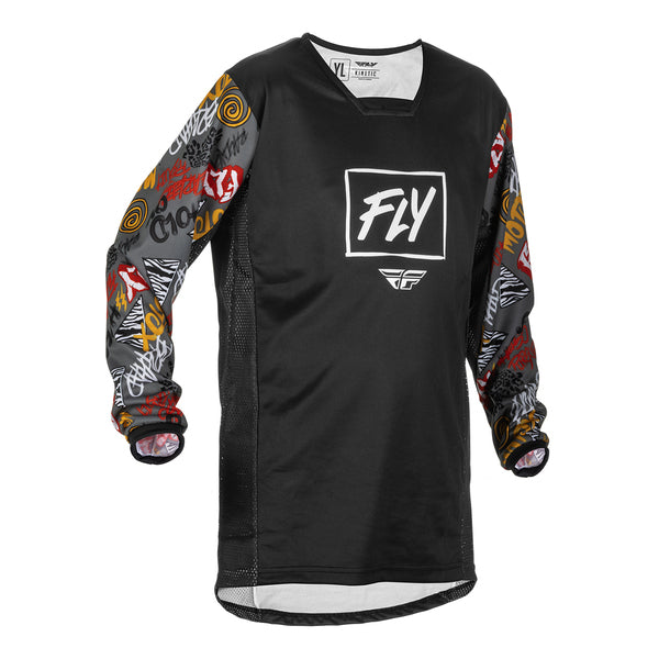 Fly 2022 Kinetic Rebel Youth Jersey (Black/Grey) Size Youth Small