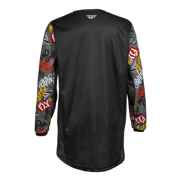 Fly 2022 Kinetic Rebel Youth Jersey (Black/Grey) Size Youth Small