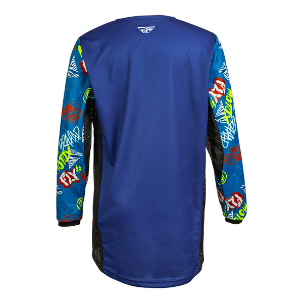 Fly Racing 2022 Kinetic Rebel Youth Motorcross Jersey (Blue/Light Blue)