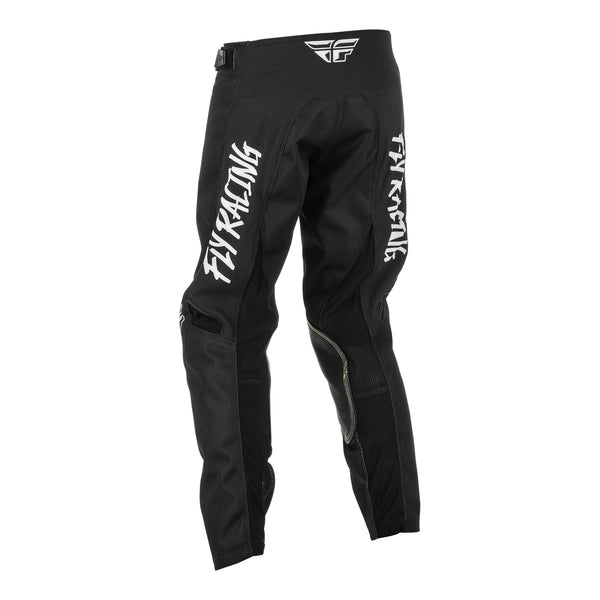 Fly 2022 Kinetic Rebel Youth Motorcross Pants (Black/White)