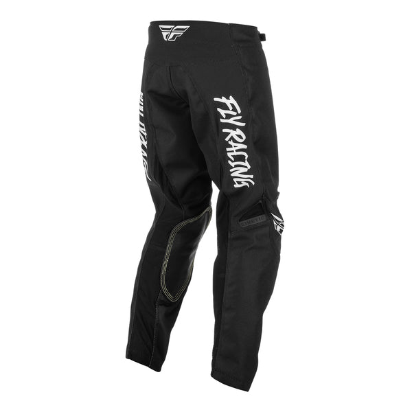 Fly 2022 Kinetic Rebel Youth Motorcross Pants (Black/White)