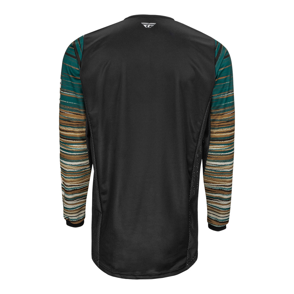 Fly Racing 2022 Kinetic Wave Motocross Jersey (Black/Rum) back