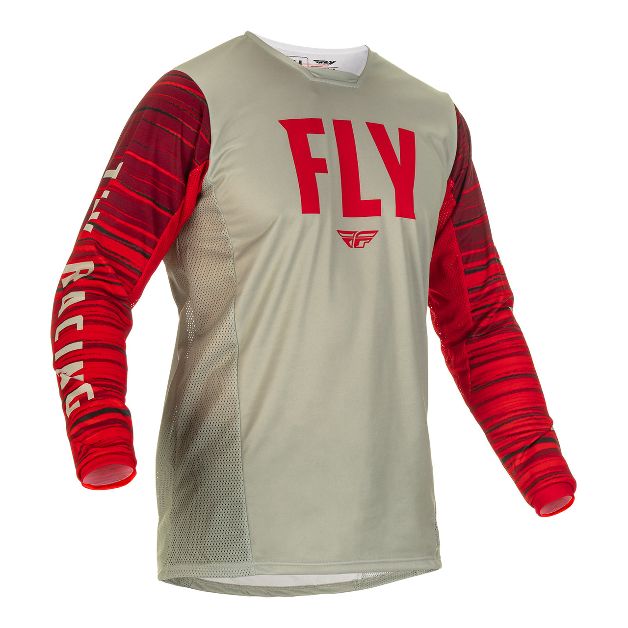 Fly Racing 2022 Kinetic Wave Motocross Jersey (Ivory/Red) front