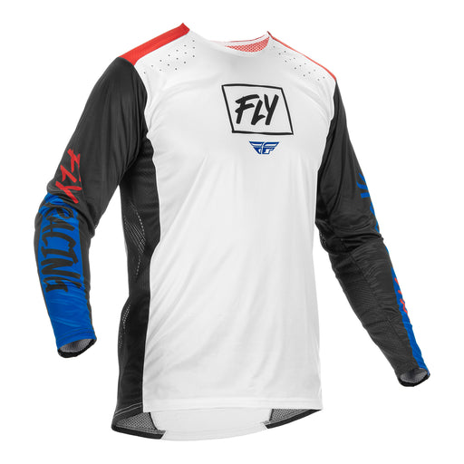 Fly Racing 2022 Lite Adult Motocross Jersey (Red/White/Blue) front
