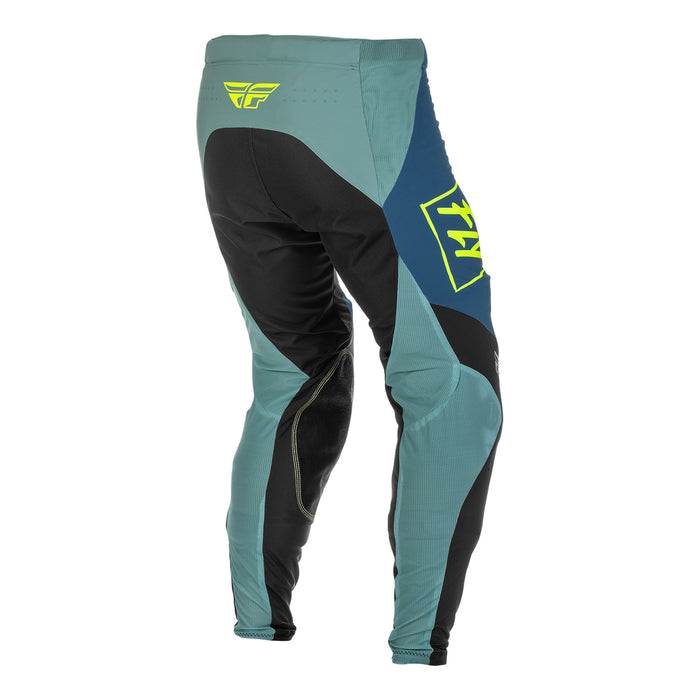 Fly Racing 2022 Lite Adult Motocross Pants (Grey/Teal/Hi-Vis)  back right