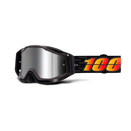 100Percent Racecraft 2 Motocross Goggles (Black/Silver Lens)