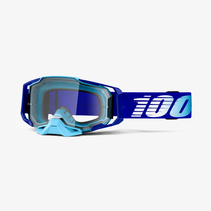 100% Armega Motocross Goggles Royal Blue (Clear Lens)