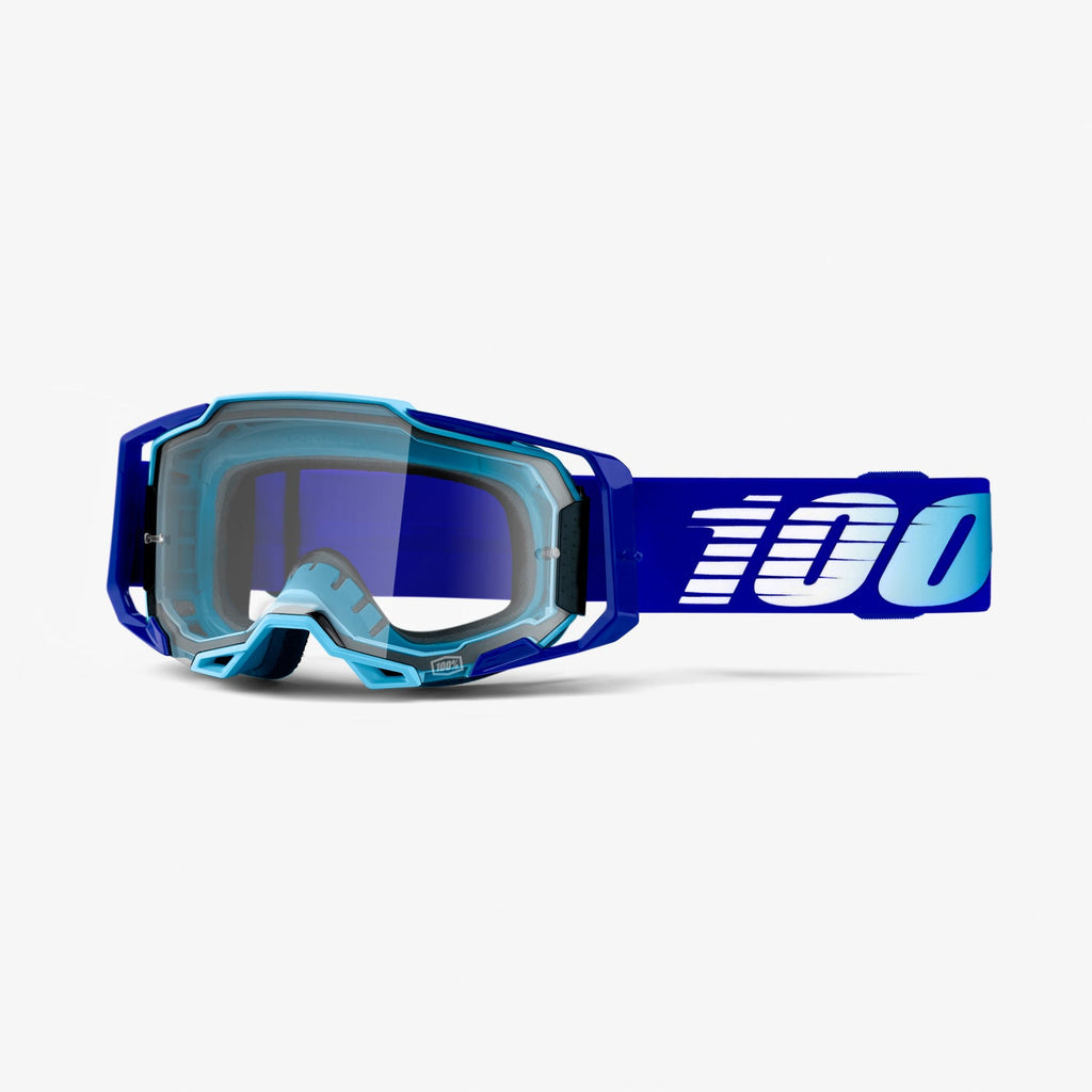 100% Armega Motocross Goggles Royal Blue (Clear Lens)
