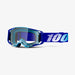 100% Armega Motocross Goggles Royal Blue (Clear Lens)