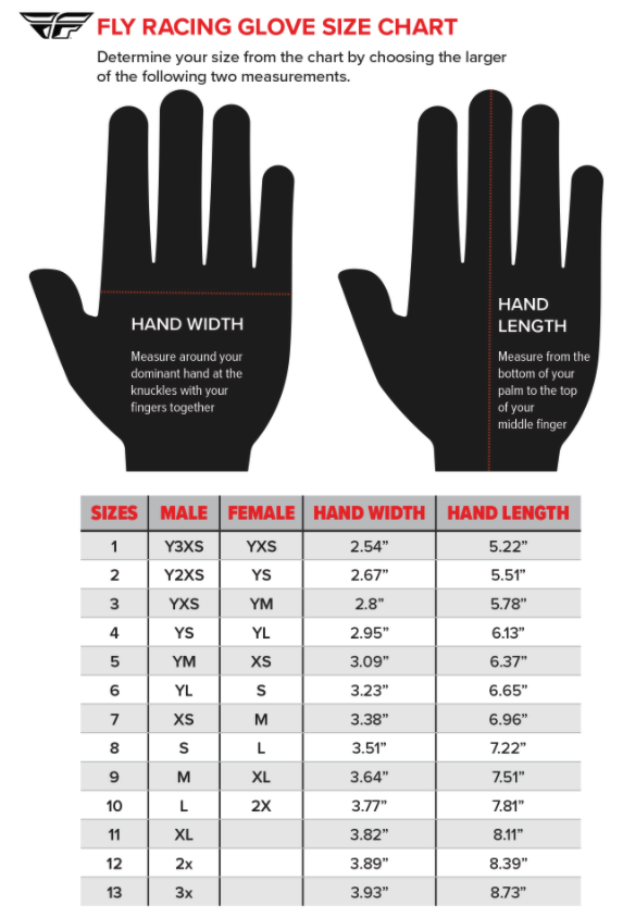Fly Racing Size Guide