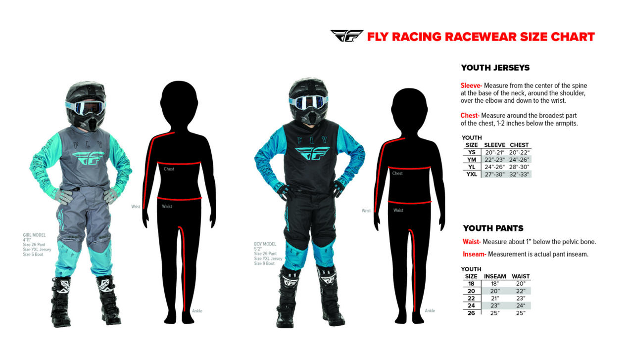 Motocross Pants 2022 F-16 Youth by Fly Racing
