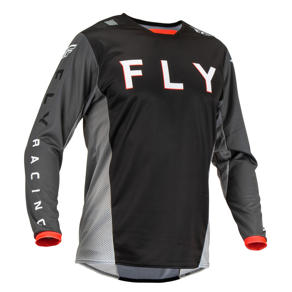 Fly 2023 Kinetic Kore Motocross Jersey (Colour: Black/Grey | UK Size: L)
