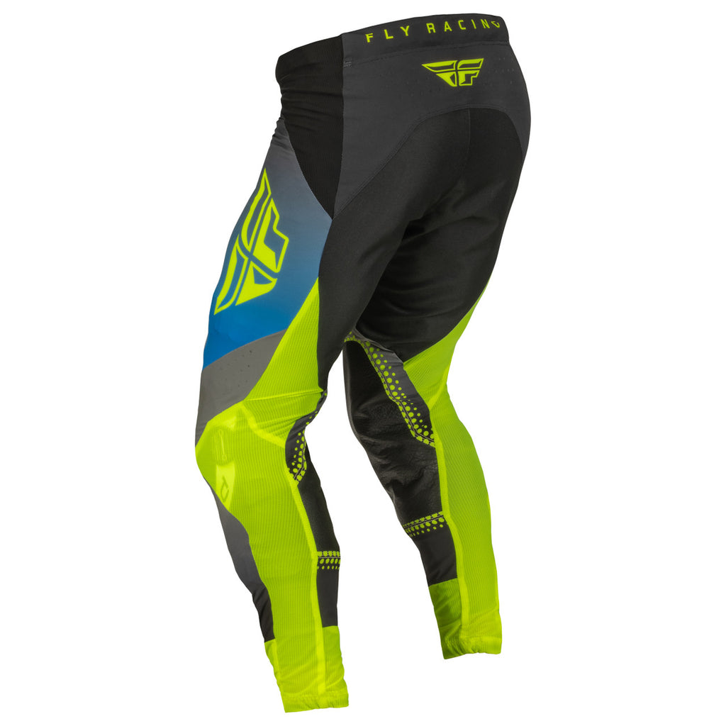 Fly 2023 Lite Motocross Pants (Colour: Grey/Blue/Yellow | UK Size: 32)