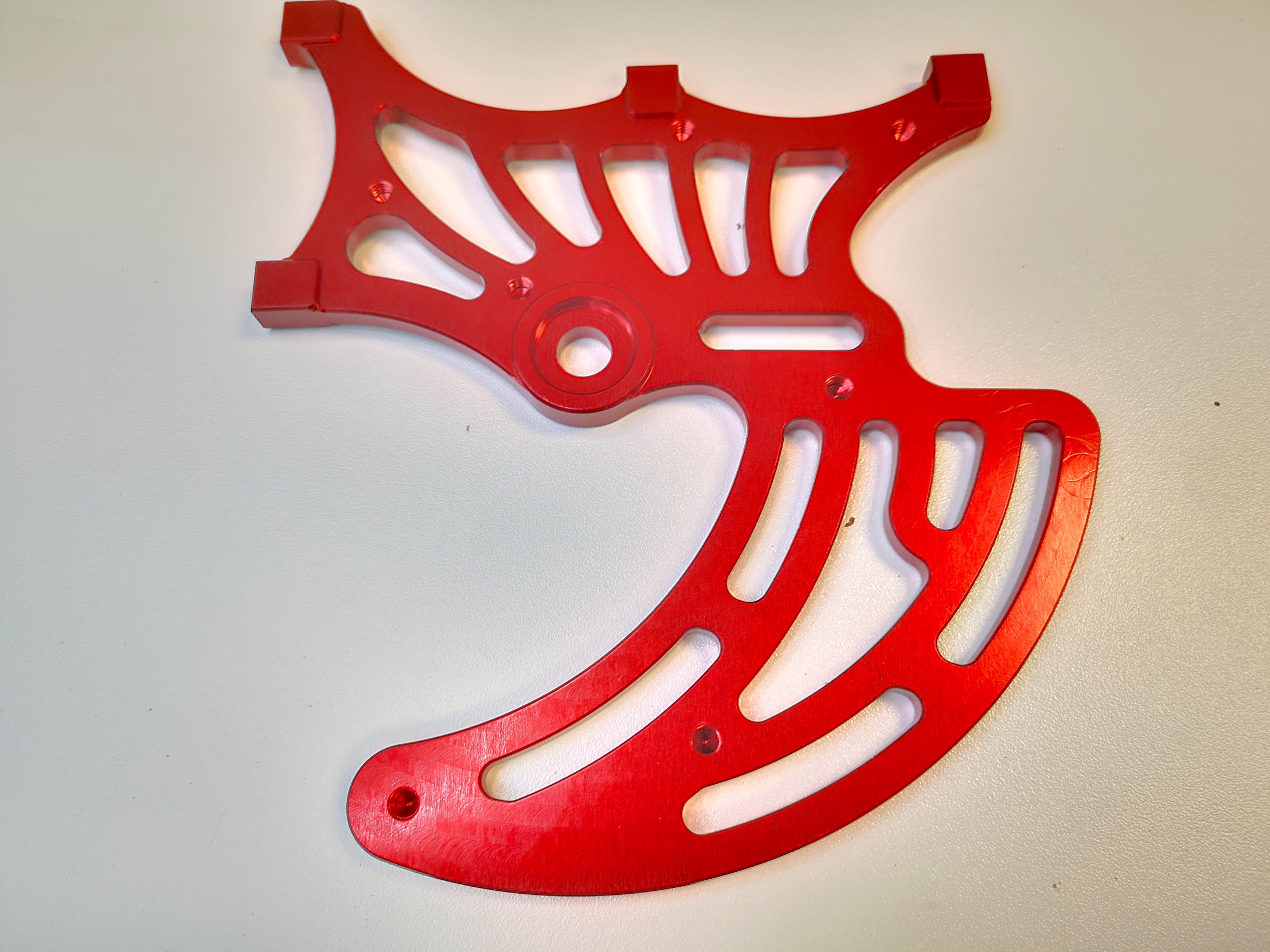 Dual Rear Brake Calliper & Disc Protector For Sur-Ron / Segway (Red)