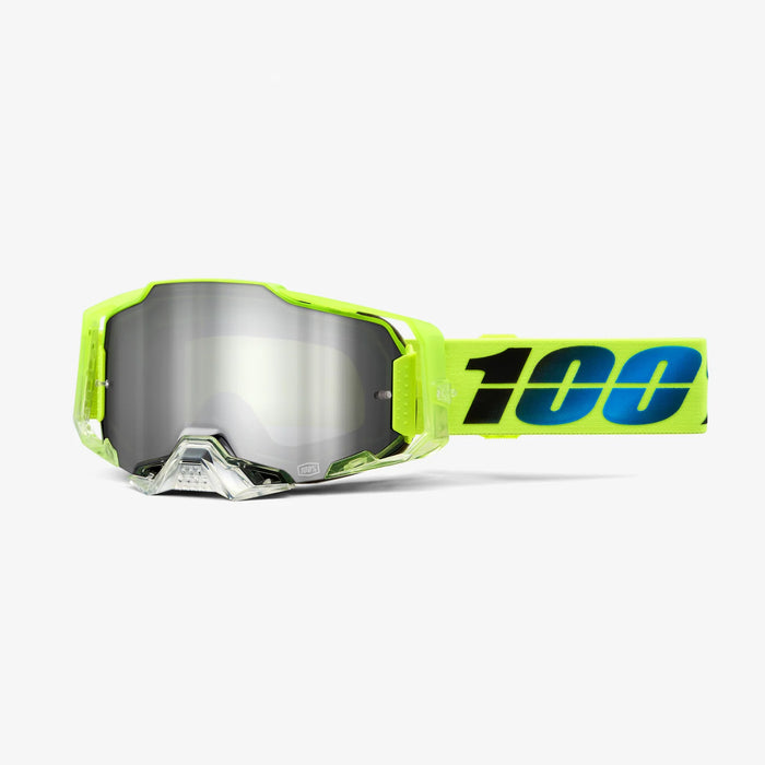 100% ARMEGA MX Goggles (Koropi - Mirror Silver Flash Lens)