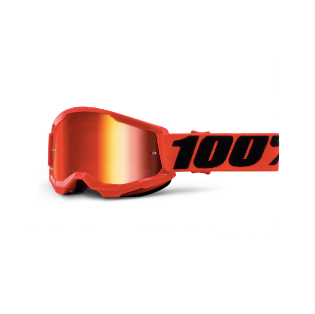 100% STRATA 2 Youth Motocross Goggles Mirror Red