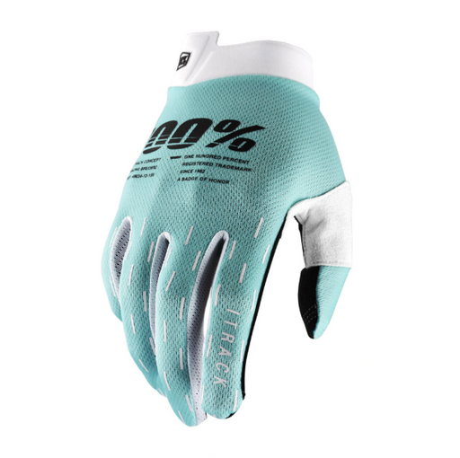 100% iTRACK Motocross Gloves (Aqua)