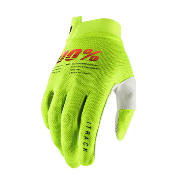 100% iTRACK Motocross Gloves (Yellow)
