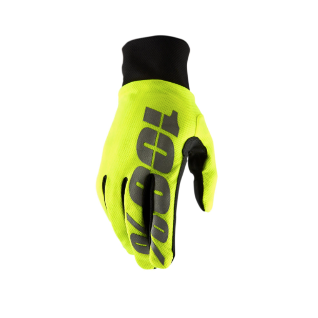 100% Hydromatic Waterproof MX Gloves (Neon Yellow)