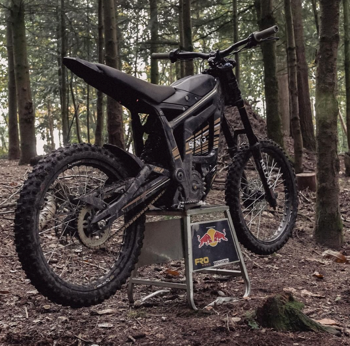 Talaria Sting Electric Motocross Bike on stand