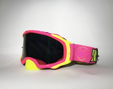 Platinum Mirrored Neon Pink Goggles by Rip n Roll