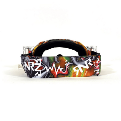 Platinum Mirrored Red Tattoo Motocross Goggles by Rip n Roll