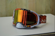 Platinum Mirrored Red Tattoo Motocross Goggles by Rip n Roll