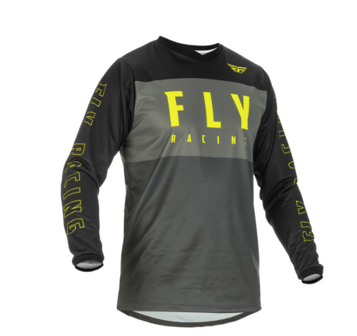 Motocross 2022 F-16 Adult Jersey by Fly RacingFly Racing 2022 F-16 Youth Jersey (Grey/Black/Hi-Vis)
