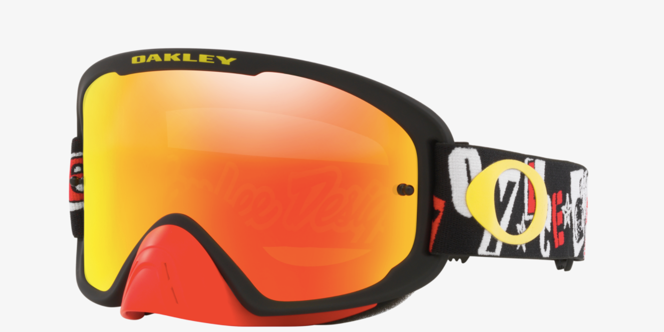 Motocross O Frame 2.0 Pro MX Goggles With Fire Iridium Lens by Oakley (Black/Graffiti)