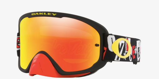 Motocross O Frame 2.0 Pro MX Goggles With Fire Iridium Lens by Oakley (Black/Graffiti)