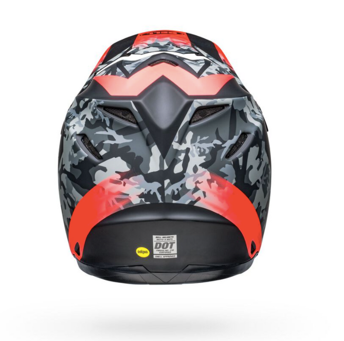 Moto-9 Mips Motocross Helmets by Bell (Venom Matte Black Camo/Infrared)