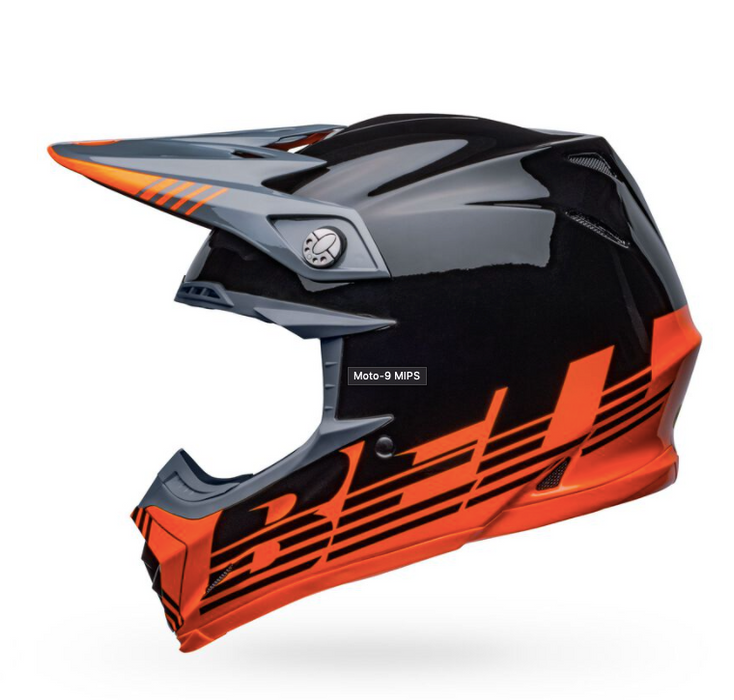 Moto-9 Mips Motocross Helmets by Bell (Louver Black/Orange)