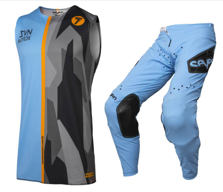 Youth Zero Raider Motocross Kit by Seven MX in Blue Torbay