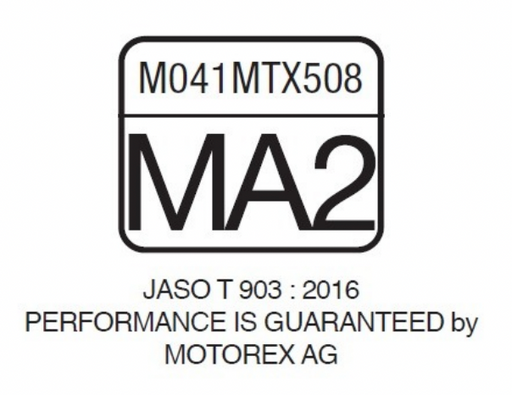 JASO MA2 approval guarantees the fault-free functioning of wet multi-disc clutches.