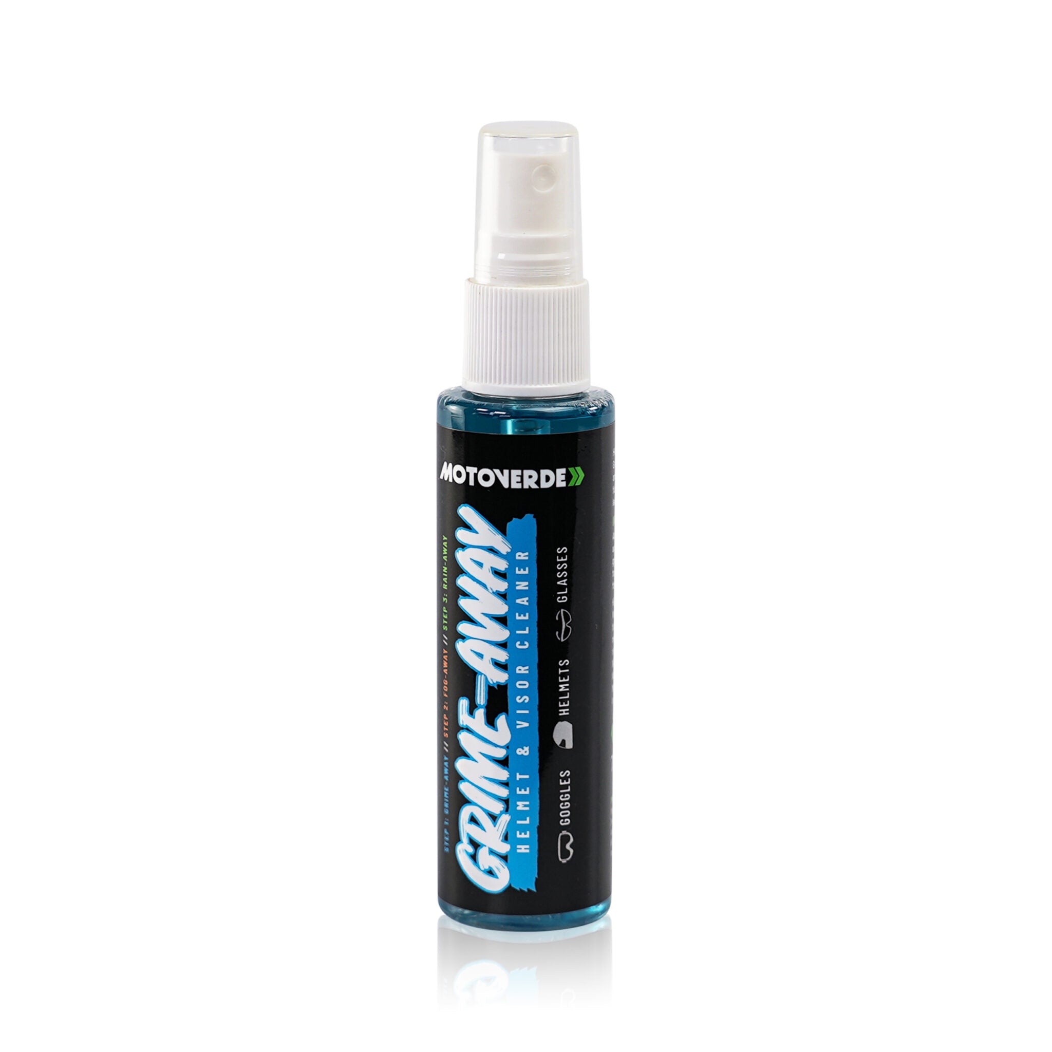 Helmet and Visor Cleaner - Grime Away by Motoverde (Pro-Green MX) 75ml