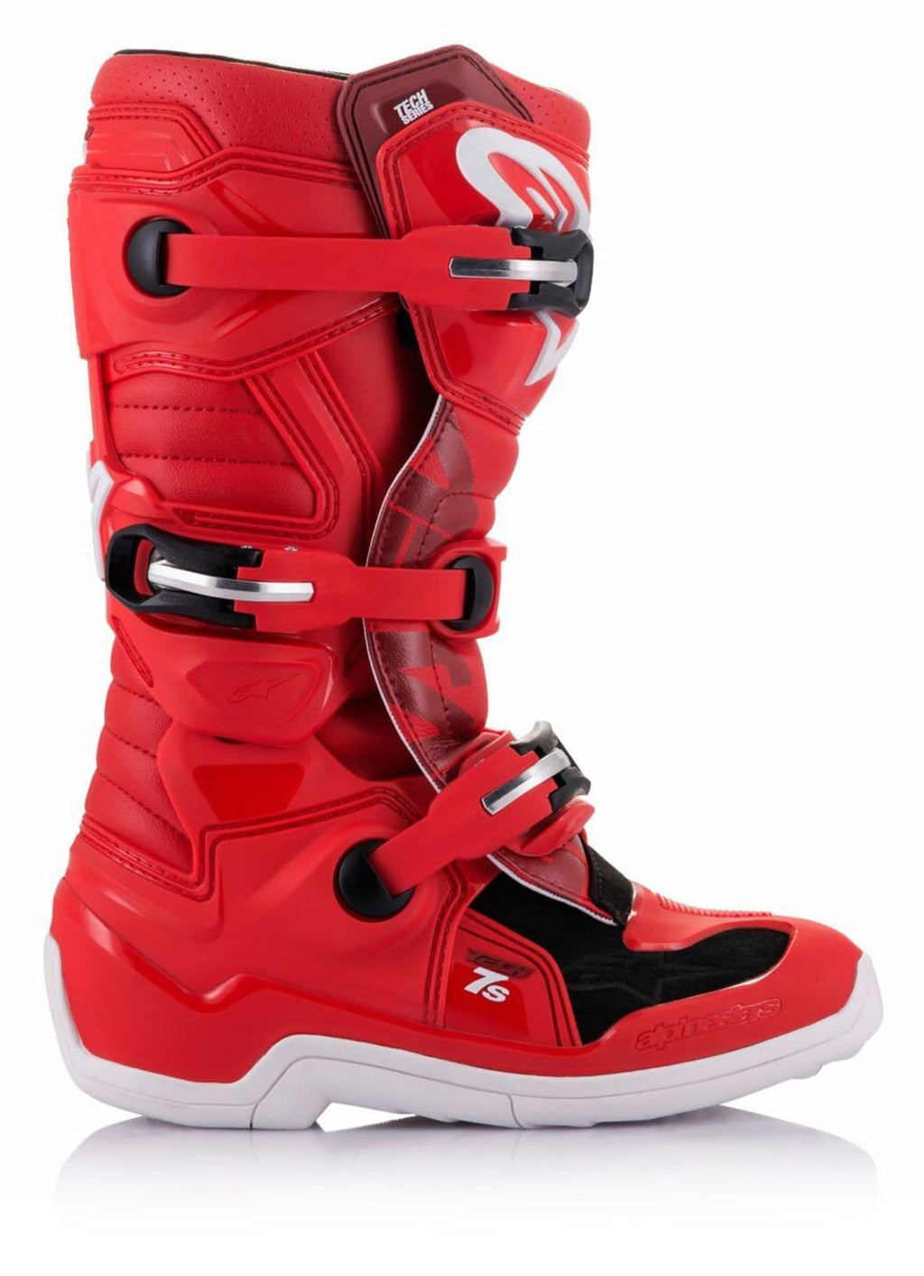 Alpinestars Tech 7S Youth Motocross Boots (Red) UK Size 5