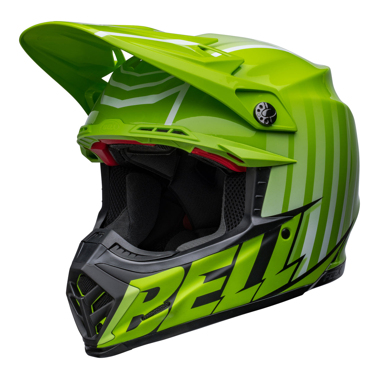 Bell Moto-9S FLEX Motocross Helmet Green & Black (Size: L, 58-59cm)